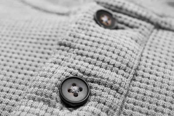 灰色男性衬衫钮扣的布景 — 图库照片