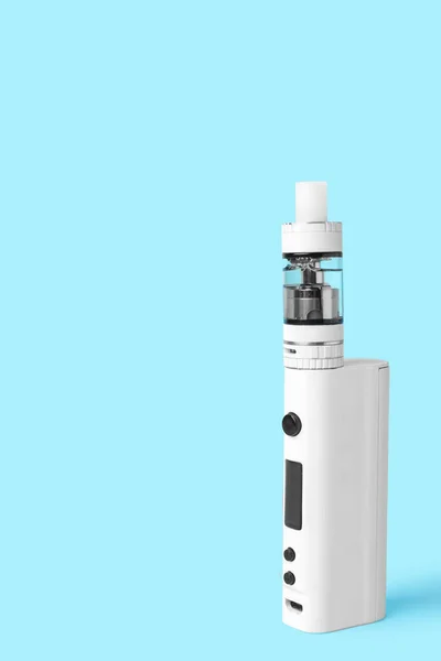 Modern Vape Mod Blue Background — Stock Photo, Image