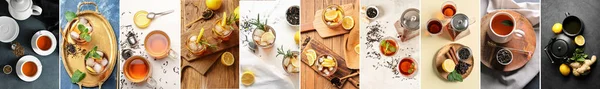 Collage Aromatic Brewed Black Tea — Photo