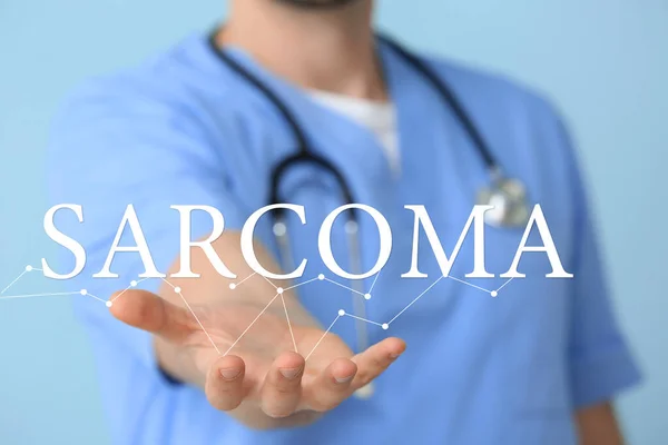 Doctor Word Sarcoma Virtual Screen Closeup — Foto de Stock