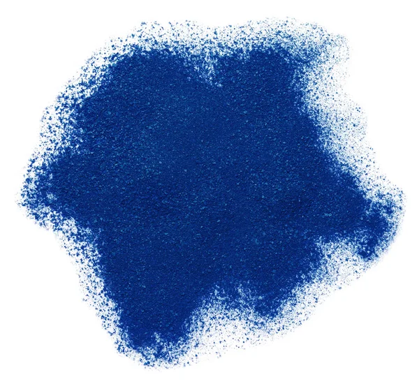 Blue Spirulina Powder White Background — Fotografia de Stock