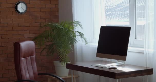 Workplace Modern Computer Window — Stock Video