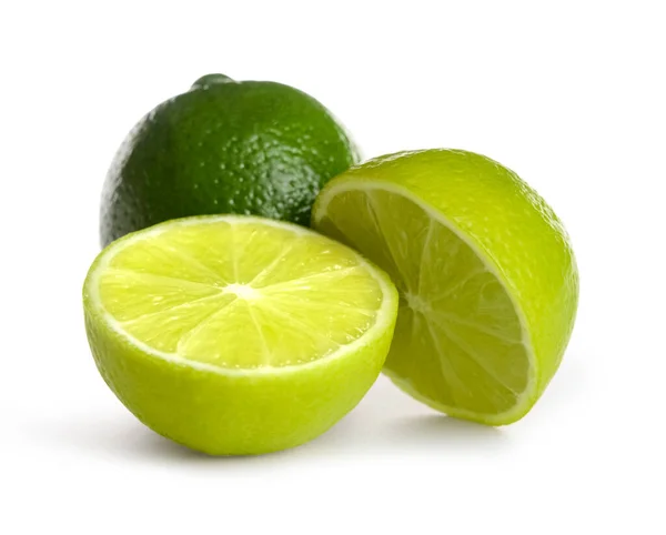 Fresh Juicy Limes White Background — ストック写真