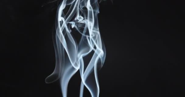 黑暗背景下的白烟 — 图库视频影像