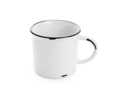 Beyaz arkaplanda boş bardak