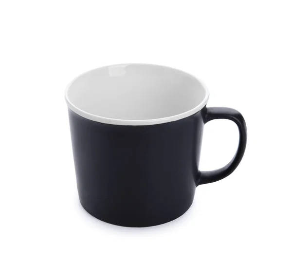 Fekete Csésze Fehér Háttér — Stock Fotó