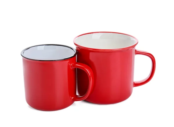 Red Cups White Background — Foto de Stock