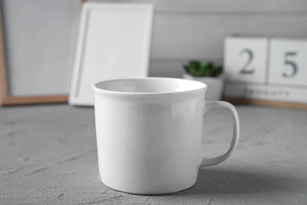 Empty Ceramic Cup Table — Fotografia de Stock