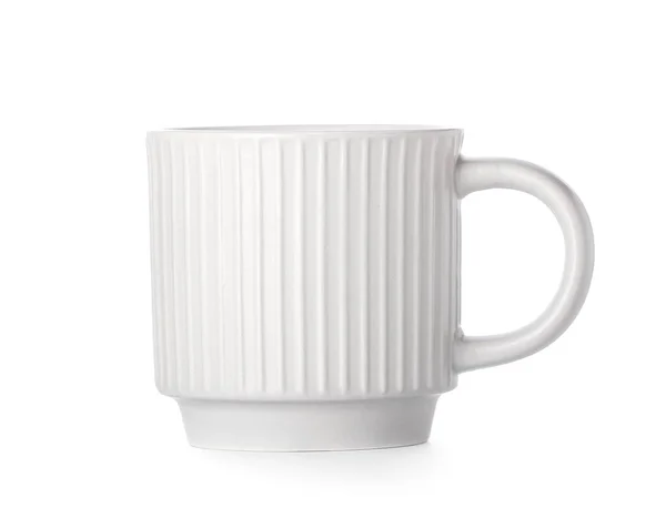 Нова Керамічна Чашка Ізольована Білому Тлі — стокове фото