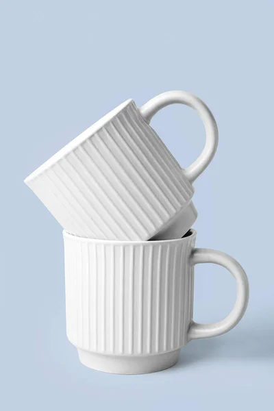 New Ceramic Cups Light Background —  Fotos de Stock