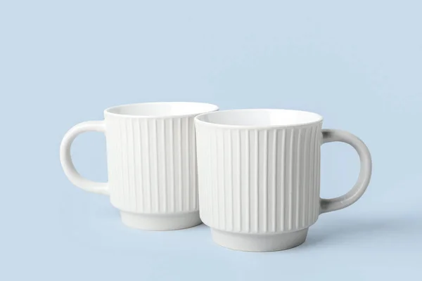 New Ceramic Cups Light Background — Fotografia de Stock