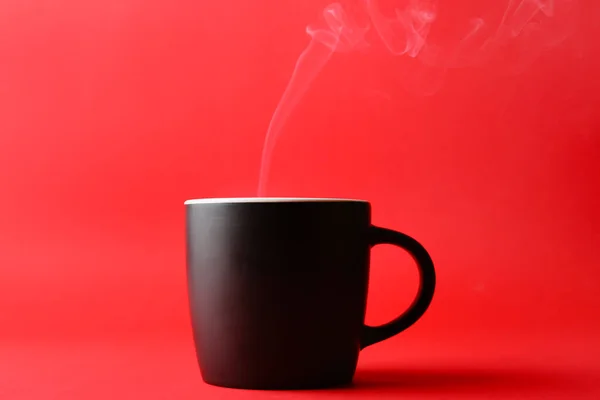 Ceramic Cup Hot Drink Color Background — Stok fotoğraf