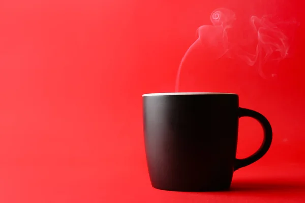Ceramic Cup Hot Drink Color Background — Stok fotoğraf