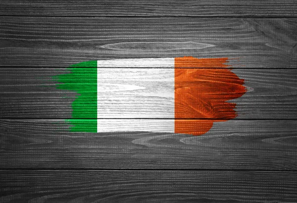 Painted Irish Flag Wooden Background — Photo