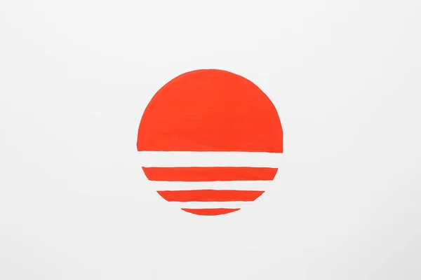 Δημιουργική Ζωγραφική Της Ιαπωνικής Σημαίας — Φωτογραφία Αρχείου