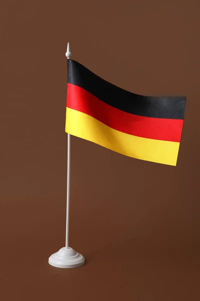 Flagga Tyskland Brun Bakgrund — Stockfoto