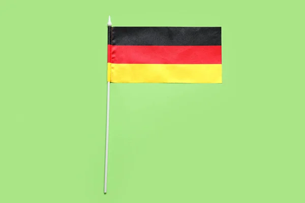 Εθνική Σημαία Της Γερμανίας Πράσινο Φόντο — Φωτογραφία Αρχείου