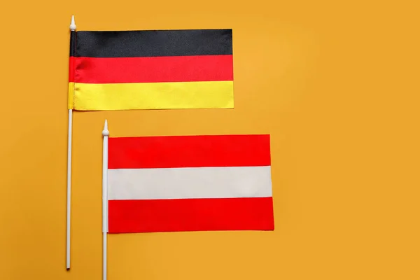 Flaggor Tyskland Och Österrike Färg Bakgrund — Stockfoto