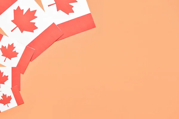 Canadian Flags Color Background Happy Canada Day — Stockfoto