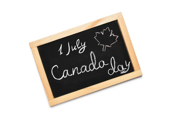 Chalk Board Text July Canada Day White Background —  Fotos de Stock
