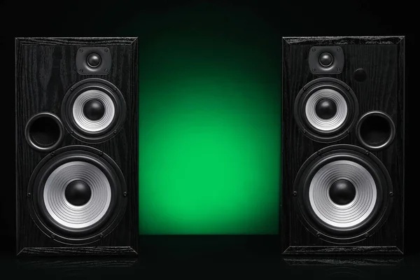 Modern Loudspeakers Color Background — Stock fotografie