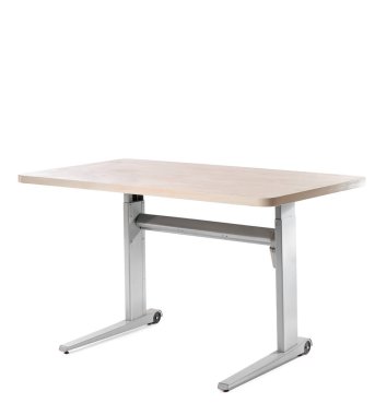 Standing desk on white background