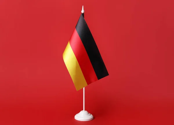 Tysklands Flagga Röd Bakgrund — Stockfoto