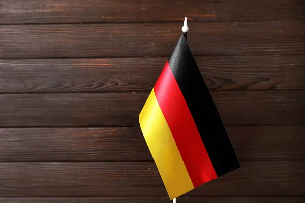 Flagga Tyskland Mörk Trä Bakgrund — Stockfoto