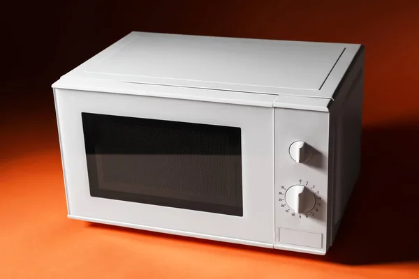 White Microwave Oven Color Background — 스톡 사진