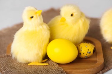 Tatlı tavuklar ve Paskalya yumurtaları.