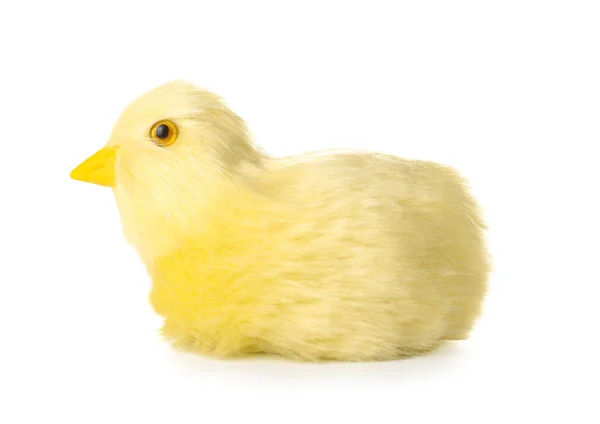 Cute Yellow Chicken Isolated White — Stock Photo, Image