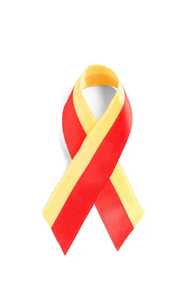 Awareness Ribbon White Background Hepatitis Concept — ストック写真