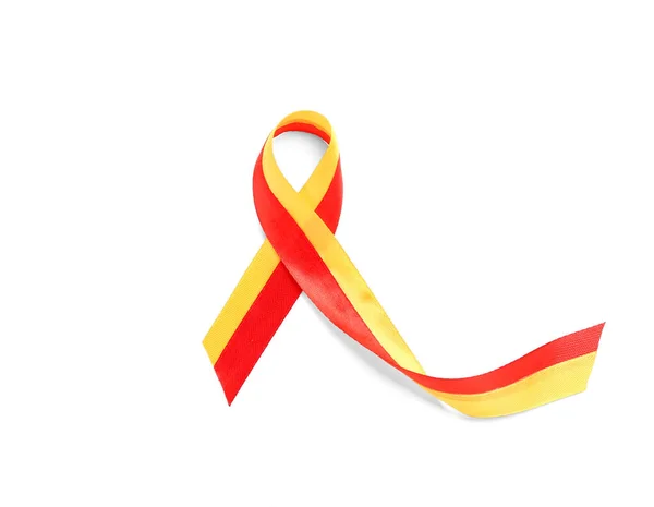 Awareness Ribbon White Background Hepatitis Concept — Fotografia de Stock