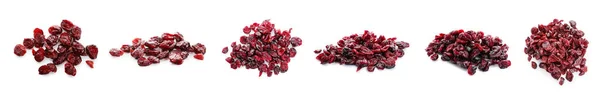 Set Dried Cranberries White Background — Stockfoto