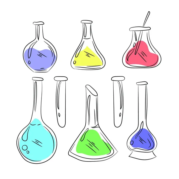 Beyaz arka plan üzerinde farklı Laboratuar kapkacakları