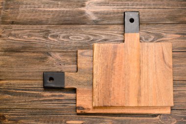 kesme tahtası ahşap zemin, üstten görünüm