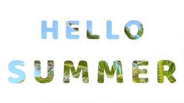 Beyaz arkaplanda Hello Yazı