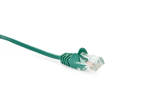 Modern Internet Kabel Isolerad Vit Bakgrund Närbild — Stockfoto