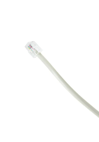 Modern Internet Cable Isolated White Background Closeup — Φωτογραφία Αρχείου