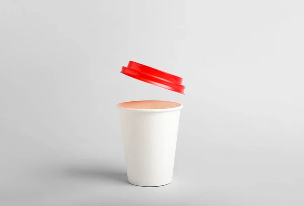 Takeaway Paper Cup Light Background — Stock Photo, Image