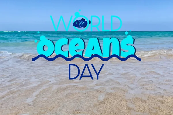 Card World Ocean Day Sea Beach — Stock Fotó