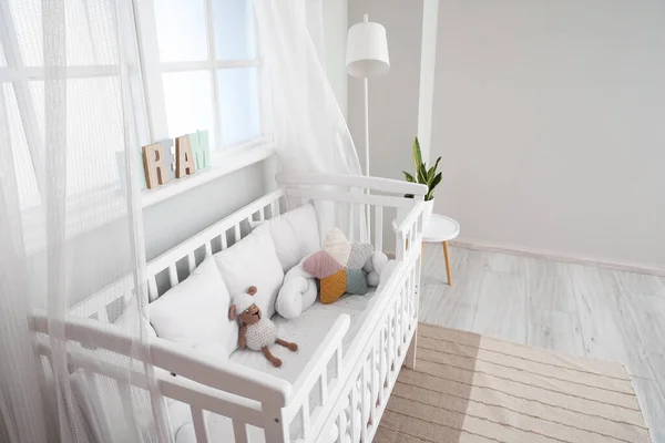 Interior Light Nursery Baby Crib Lamp Window —  Fotos de Stock