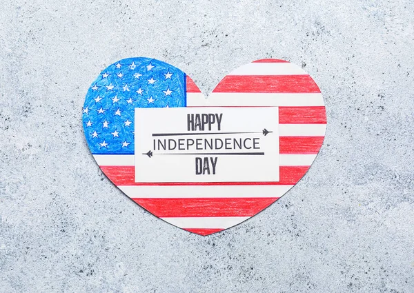 Greeting Card Text Happy Independence Day Grunge Background — Stock Photo, Image