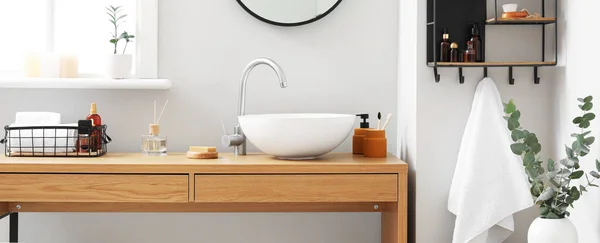 Interior Stylish Bathroom Sink — Fotografia de Stock