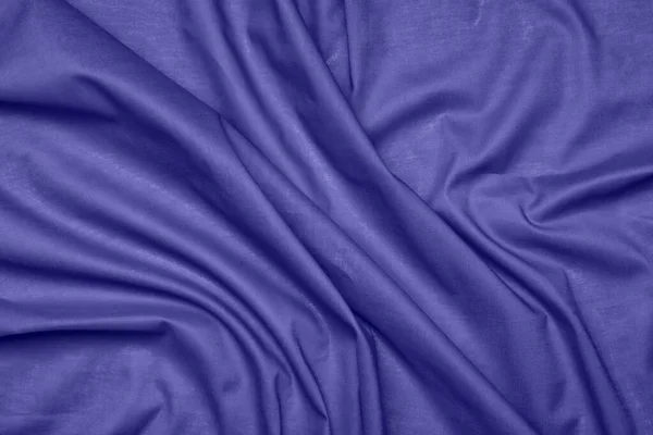 Texture Crumpled Cotton Fabric Closeup — стоковое фото