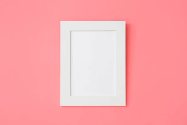 Blank Frame Hanging Pink Wall — Stock Photo, Image