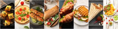 Geleneksel fast food koleksiyonu, üst görünüm
