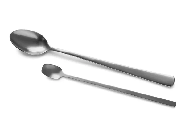 Cocktail Spoons White Background — Stock Photo, Image