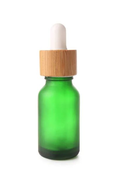 Flaska Serum Isolerad Vit Bakgrund — Stockfoto