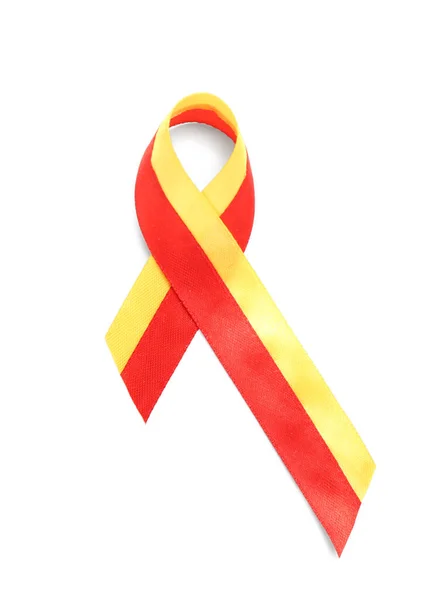 Awareness Ribbon Auf Weißem Hintergrund Hepatitis Konzept — Stockfoto